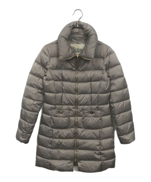 HERNO（ヘルノ）HERNO (ヘルノ) フーデッドダウンコート ベージュ サイズ:42の古着・服飾アイテム