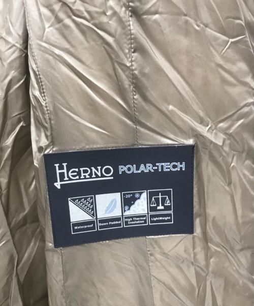 HERNO（ヘルノ）HERNO (ヘルノ) フーデッドダウンコート ベージュ サイズ:42の古着・服飾アイテム