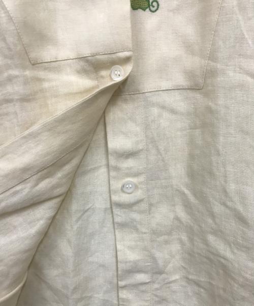 LOEWE（ロエベ）LOEWE (ロエベ) リネンアシンメトリーシャツ アイボリー サイズ:Mの古着・服飾アイテム