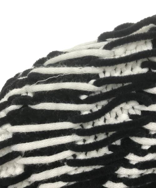 LOEWE（ロエベ）LOEWE (ロエベ) ニットベスト ホワイト×ブラック サイズ:Mの古着・服飾アイテム