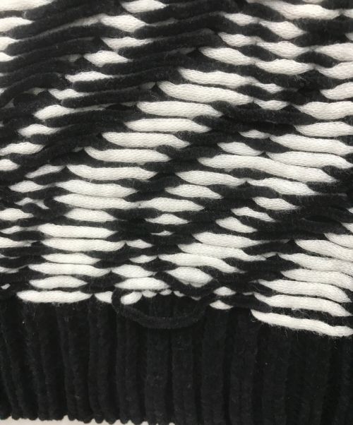 LOEWE（ロエベ）LOEWE (ロエベ) ニットベスト ホワイト×ブラック サイズ:Mの古着・服飾アイテム