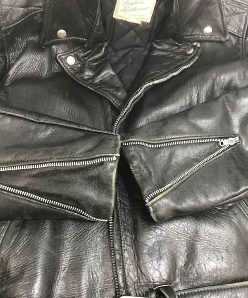 Taylors Leatherwear（テイラーズレザーウェア）Taylors Leatherwear (テイラーズレザーウェア) レザーライダースジャケット ブラック サイズ:34の古着・服飾アイテム