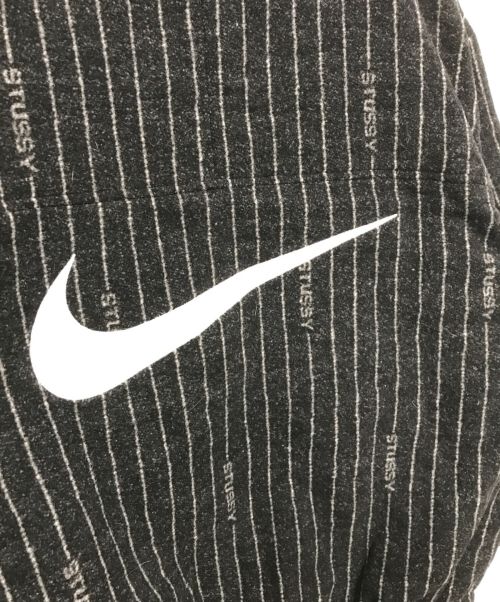 NIKE（ナイキ）NIKE (ナイキ) stussy (ステューシー) Striped Wool Jacket ブラック サイズ:Lの古着・服飾アイテム