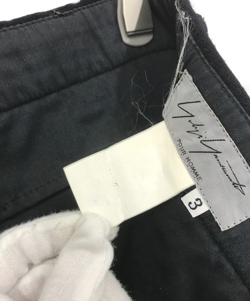 Yohji Yamamoto pour homme（ヨウジヤマモト プールオム）Yohji Yamamoto pour homme (ヨウジヤマモト プールオム) 裾ジップウールパンツ ネイビー サイズ:3の古着・服飾アイテム