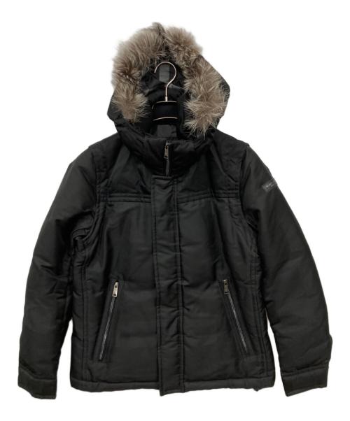 BLACK LABEL CRESTBRIDGE（ブラックレーベル クレストブリッジ）BLACK LABEL CRESTBRIDGE (ブラックレーベル クレストブリッジ) ダウンジャケット ブラック サイズ:Mの古着・服飾アイテム