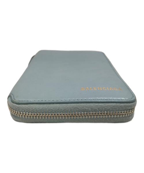 BALENCIAGA（バレンシアガ）BALENCIAGA (バレンシアガ) ラウンドファスナー財布 スカイブルーの古着・服飾アイテム