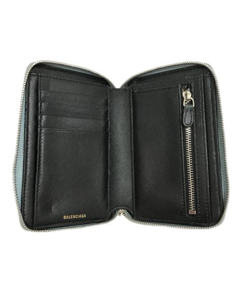 BALENCIAGA（バレンシアガ）BALENCIAGA (バレンシアガ) ラウンドファスナー財布 スカイブルーの古着・服飾アイテム