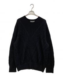 NEIL BARRETT（ニールバレット）の古着「ケーブルニット」｜ブラック