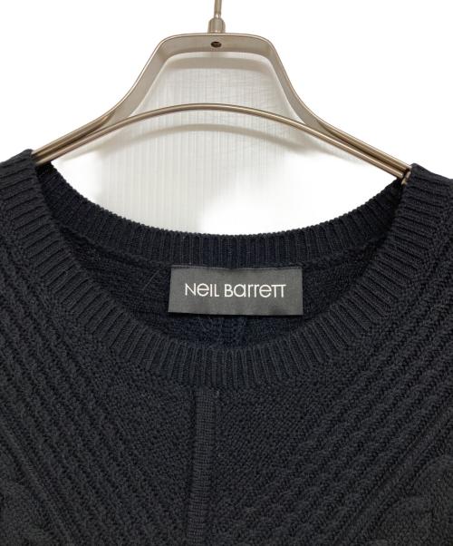 NEIL BARRETT（ニールバレット）NEIL BARRETT (ニールバレット) ケーブルニット ブラック サイズ:XLの古着・服飾アイテム