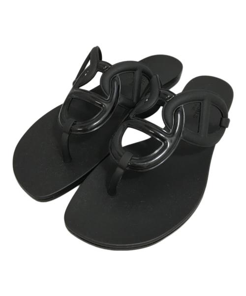 HERMES（エルメス）HERMES (エルメス) エジェリサンダル ブラック サイズ:23.5の古着・服飾アイテム