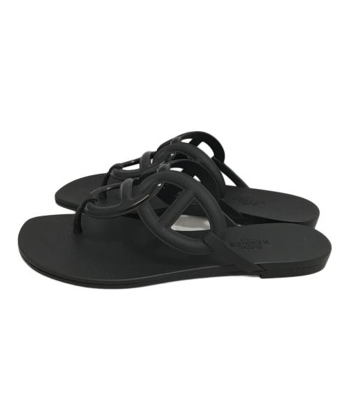 HERMES（エルメス）HERMES (エルメス) エジェリサンダル ブラック サイズ:23.5の古着・服飾アイテム