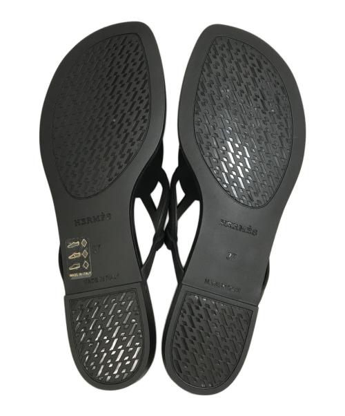 HERMES（エルメス）HERMES (エルメス) エジェリサンダル ブラック サイズ:23.5の古着・服飾アイテム