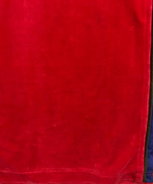 COMME des GARCONS SHIRT（コムデギャルソンシャツ）COMME des GARCONS SHIRT (コムデギャルソンシャツ) ハーフジップベロアカットソー レッド サイズ:Lの古着・服飾アイテム