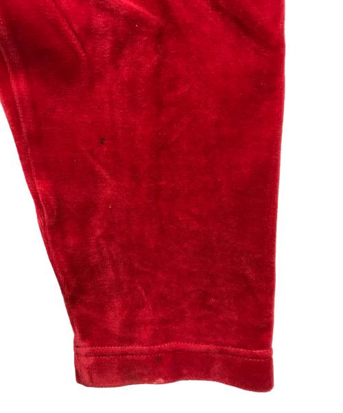 COMME des GARCONS SHIRT（コムデギャルソンシャツ）COMME des GARCONS SHIRT (コムデギャルソンシャツ) ハーフジップベロアカットソー レッド サイズ:Lの古着・服飾アイテム