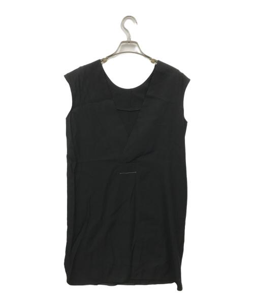 MM6 Maison Margiela（エムエムシックスメゾンマルジェラ）MM6 Maison Margiela (エムエムシックス メゾンマルジェラ) ノースリーブワンピース ブラック サイズ:40の古着・服飾アイテム