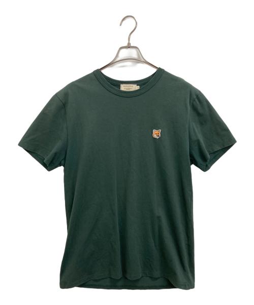 maison kitsune（メゾンキツネ）MAISON KITSUNE (メゾンキツネ) Tシャツ グリーン サイズ:Mの古着・服飾アイテム