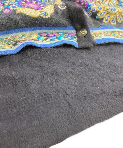 LEONARD（レオナール）LEONARD (レオナール) カシミヤラインストーンカーディガン ブラック サイズ:Lの古着・服飾アイテム