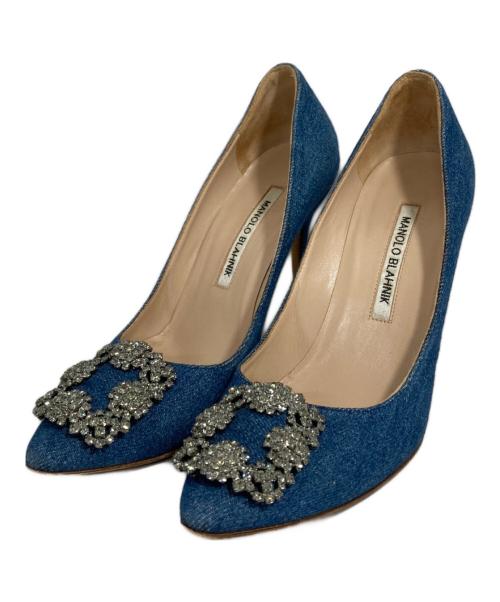 Manolo Blahnik（マノロブラニク）Manolo Blahnik (マノロブラニク) パンプス ブルー サイズ:36 1/2の古着・服飾アイテム