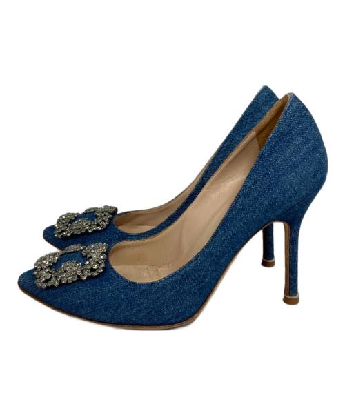 Manolo Blahnik（マノロブラニク）Manolo Blahnik (マノロブラニク) パンプス ブルー サイズ:36 1/2の古着・服飾アイテム