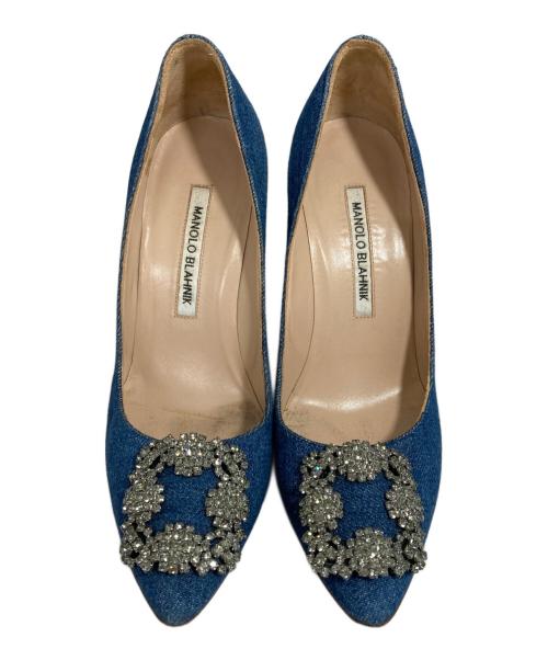 Manolo Blahnik（マノロブラニク）Manolo Blahnik (マノロブラニク) パンプス ブルー サイズ:36 1/2の古着・服飾アイテム