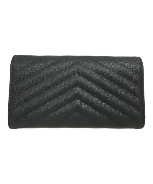 Saint Laurent Paris（サンローランパリ）Saint Laurent Paris (サンローランパリ) YSLロゴ長財布 グレーの古着・服飾アイテム