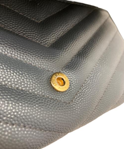 Saint Laurent Paris（サンローランパリ）Saint Laurent Paris (サンローランパリ) YSLロゴ長財布 グレーの古着・服飾アイテム