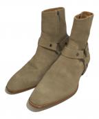 Saint Laurent Parisサンローランパリ）の古着「リングブーツ」｜ベージュ