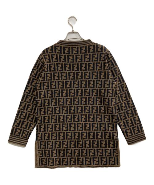 FENDI（フェンディ）FENDI (フェンディ) ズッカ柄ニット ブラウン サイズ:40の古着・服飾アイテム