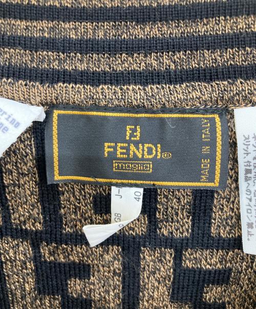 FENDI（フェンディ）FENDI (フェンディ) ズッカ柄ニット ブラウン サイズ:40の古着・服飾アイテム