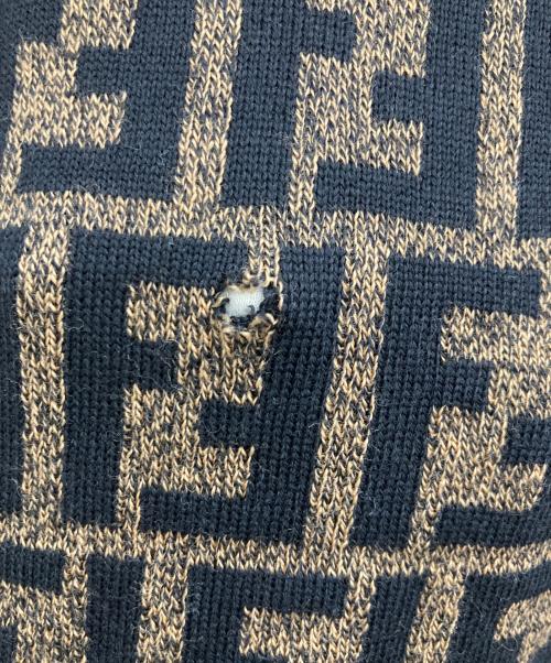 FENDI（フェンディ）FENDI (フェンディ) ズッカ柄ニット ブラウン サイズ:40の古着・服飾アイテム