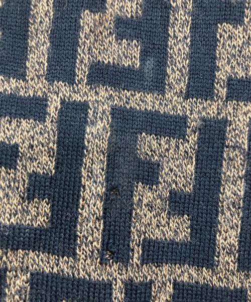 FENDI（フェンディ）FENDI (フェンディ) ズッカ柄ニット ブラウン サイズ:40の古着・服飾アイテム