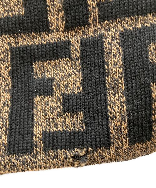FENDI（フェンディ）FENDI (フェンディ) ズッカ柄ニットカーディガン ブラウン サイズ:42の古着・服飾アイテム