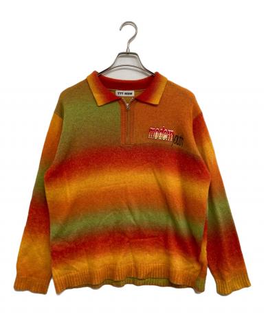 中古・古着通販】TTT MSW (ティー) Kasuri Knit polo レッド サイズ:L