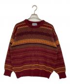 KENZOケンゾー）の古着「総柄ニット」｜レッド