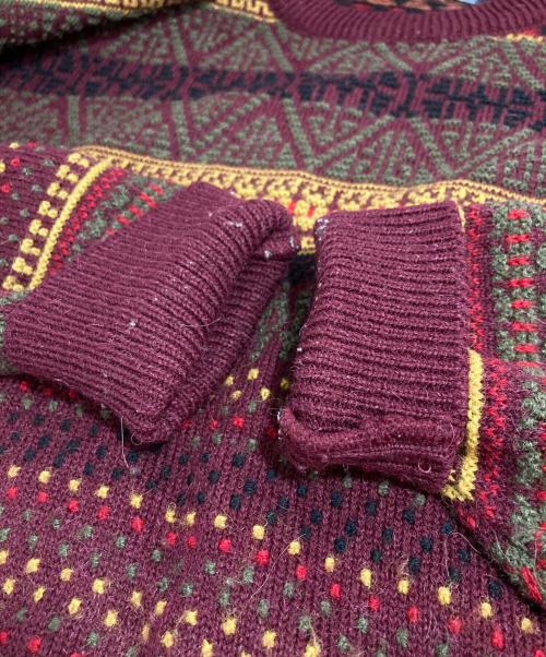 KENZO（ケンゾー）KENZO (ケンゾー) 総柄ニット レッド サイズ:Fの古着・服飾アイテム