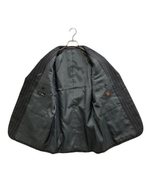 Savile Clifford（サヴィル・クリフォード）savile clifford (サヴィル・クリフォード) Bou (ボウ) ストライプセットアップスーツ グレー サイズ:表記なしの古着・服飾アイテム