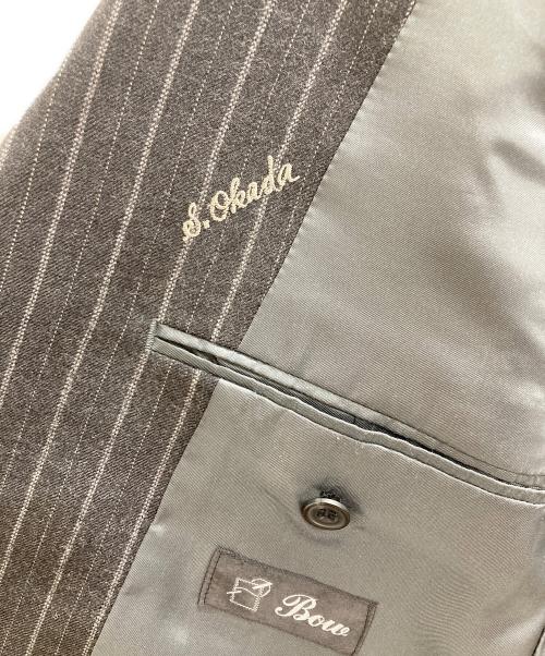 Savile Clifford（サヴィル・クリフォード）savile clifford (サヴィル・クリフォード) Bou (ボウ) ストライプセットアップスーツ グレー サイズ:表記なしの古着・服飾アイテム