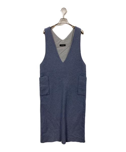 ourhome（アワホーム）OURHOME (アワホーム) ジャンパースカート ブルー サイズ:FREEの古着・服飾アイテム