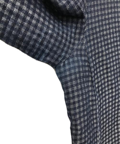 GRANDMA MAMA DAUGHTER（グランマママドーター）GRANDMA MAMA DAUGHTER (グランマママドーター) インディゴギンガムマキシワンピース ネイビーの古着・服飾アイテム