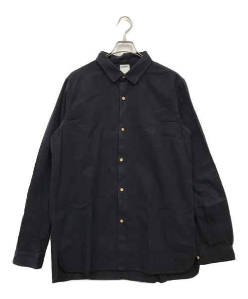 VISVIM（ビズビム）VISVIM (ビズビム) リネンブレンドシャツ ネイビー サイズ:8の古着・服飾アイテム