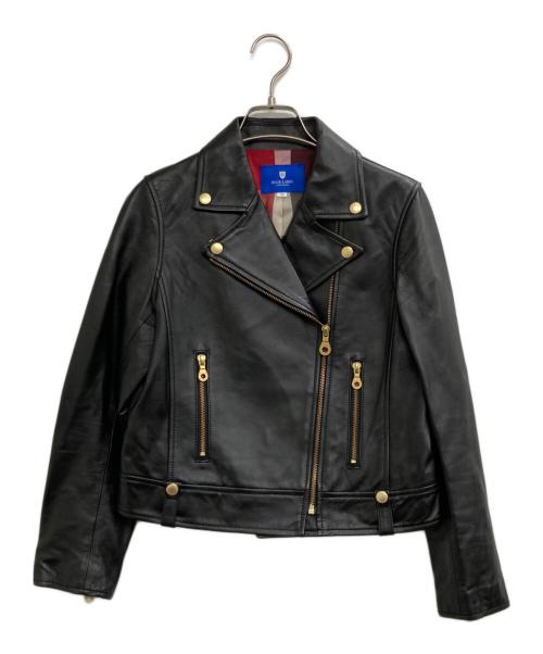 BLUE LABEL CRESTBRIDGE（ブルーレーベルクレストブリッジ）BLUE LABEL CRESTBRIDGE (ブルーレーベルクレストブリッジ) レザージャケット ブラック サイズ:38の古着・服飾アイテム