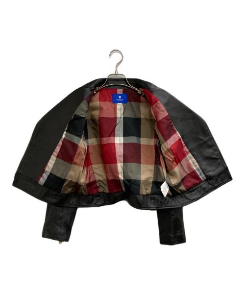 BLUE LABEL CRESTBRIDGE（ブルーレーベルクレストブリッジ）BLUE LABEL CRESTBRIDGE (ブルーレーベルクレストブリッジ) レザージャケット ブラック サイズ:38の古着・服飾アイテム