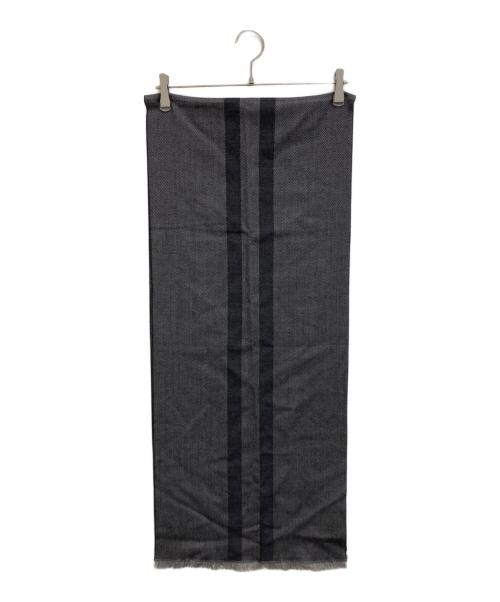 GUCCI（グッチ）GUCCI (グッチ) シェリーライン×ヘリンボーン ストール グレーの古着・服飾アイテム