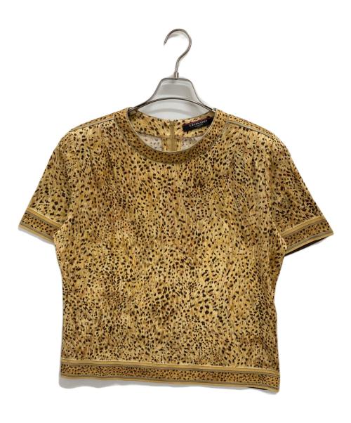 LEONARD（レオナール）LEONARD (レオナール) ヒョウ柄半袖カットソー ベージュ サイズ:LLの古着・服飾アイテム