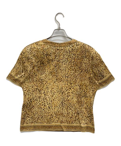 LEONARD（レオナール）LEONARD (レオナール) ヒョウ柄半袖カットソー ベージュ サイズ:LLの古着・服飾アイテム