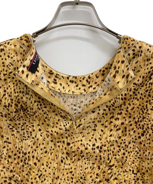 LEONARD（レオナール）LEONARD (レオナール) ヒョウ柄半袖カットソー ベージュ サイズ:LLの古着・服飾アイテム
