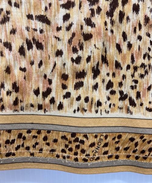 LEONARD（レオナール）LEONARD (レオナール) ヒョウ柄半袖カットソー ベージュ サイズ:LLの古着・服飾アイテム