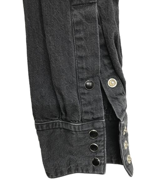 MAATEE&SONS（マーティーアンドサンズ）MAATEE&SONS (マーティーアンドサンズ) チグハグ WESTERNウエスタンデニムシャツ ブラック サイズ:2の古着・服飾アイテム