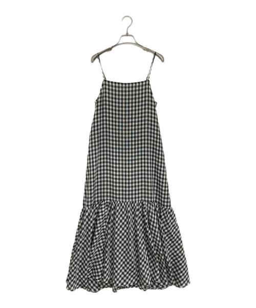 Spick and Span（スピックアンドスパン）Spick and Span (スピックアンドスパン) ギンガムチェックキャミワンピース ブラック サイズ:記載なしの古着・服飾アイテム