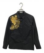 DRIES VAN NOTENドリスヴァンノッテン）の古着「刺繍シャツ」｜グレー